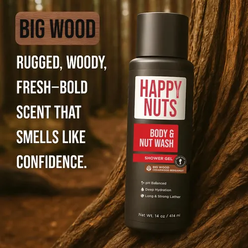 Gel De Ducha Happy Nuts Big Wood Body And Nut Wash 500 Ml (2