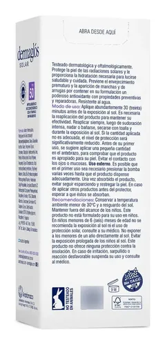Dermaglós Protector Solar Fps50 Facial Efecto Seco Matifica