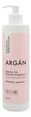 Exiline Argán Shampoo Hidratación Reparación Keratina 500ml