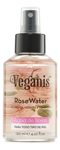 Agua De Rosas Veganis Refresca Hidrata Y Tonifica 120ml