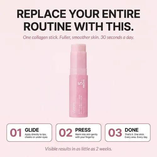 R 2026 New Pink Collagen Volume En Barra Multibálsamo, 2 Uni Rosa