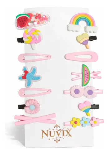 Hebillas Y Broches Infantiles Premium Para Pelo X14