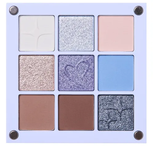 Beauty Creations – Magnetic Shadow Palette Denim Blues, Paleta De Sombras 9 Colores Con Tonos Azules Neutros Mate Shimmer, Alta Pigmentación, Larga Duración, Maquillaje Profesional De Ojos Compacta