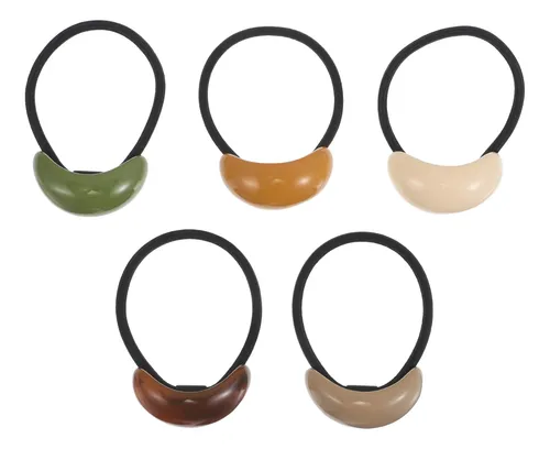 5 Pulseras De Pelo Ovaladas De Moda, Bandas Elásticas Geomét