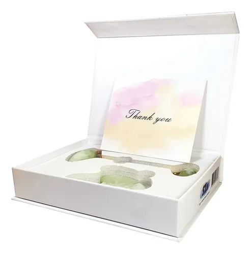 Set Rodillo Jade Y Gua Sha Facial Masajeador Verde