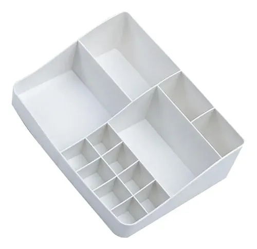 Organizador De Cosméticos Caja De Almacenamiento De Blanco