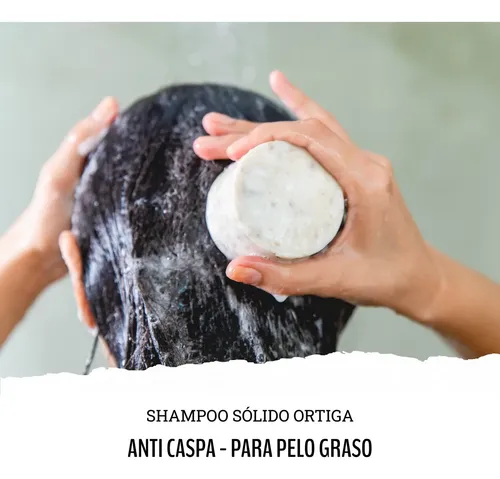 Shampoo Solido Natural Vegano Ortiga 50gr – Anticaspa The Mash Store