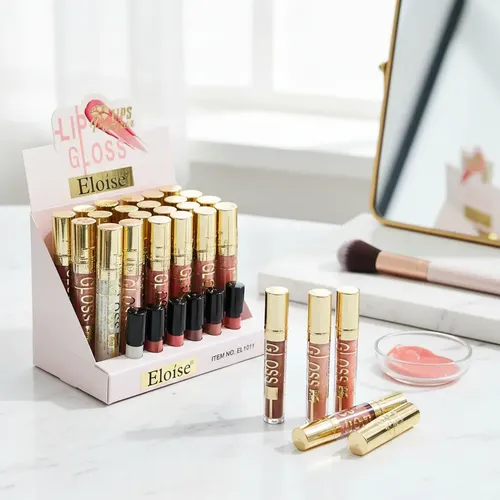 Lips Gloss Hidratante Con Glitter Plumper Voluminoso Colores