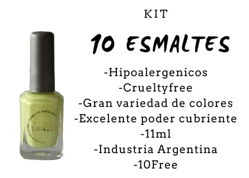 Kit 10 Esmaltes Para Uñas Tradicionales Xiu Xantia (10ml)