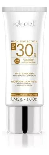 Protector Solar Idraet Factor 30 Con Color Tono 1 Claro 45gr