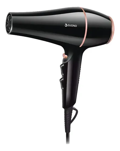 Secador De Pelo Suono Con Control De Temperatura Negro