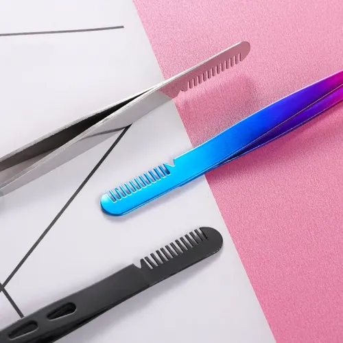Pinzas Para Cejas De Acero Inoxidable Con Diseño Ergonómico