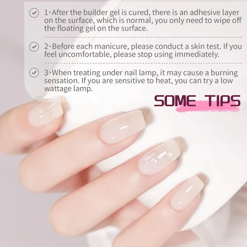 Juego De Gel Builder Color Gel Con Top Coat Y Base Coat 24