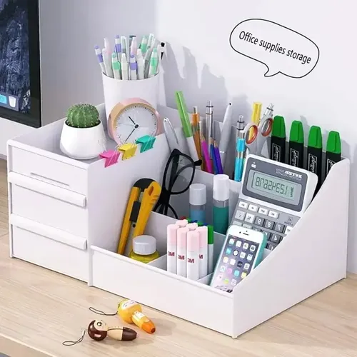 Organizador De Maquillaje Con Cajones Para Tocador White