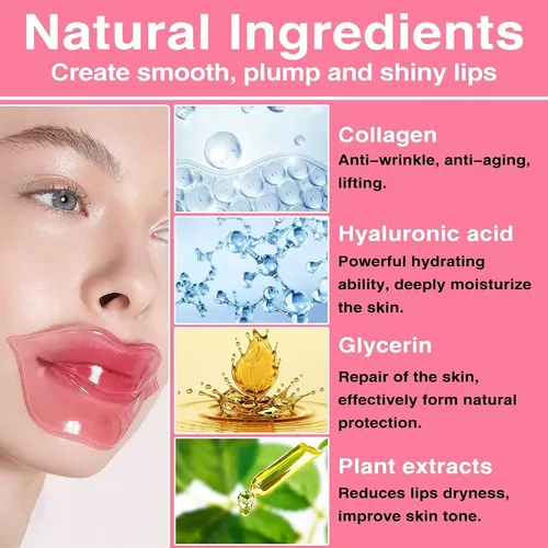 10 Pzs Mascarilla Labial Colágeno Hidratante, Cuidado Labial