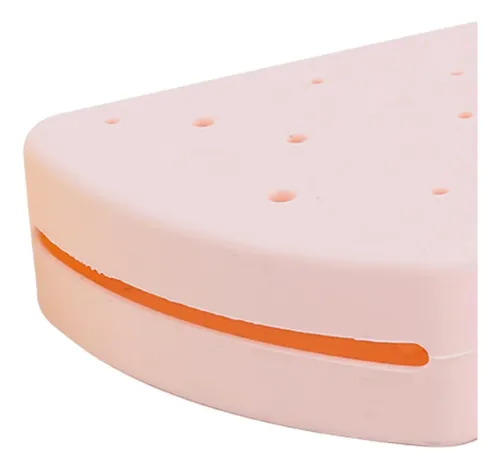 Caja De Almacenamiento De Esponja De Maquillaje Rosa Claro