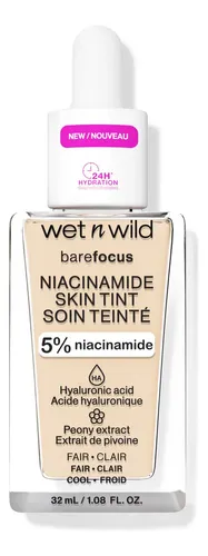 Wet n Wild Base de Maquillaje Serum Bare Focus Niacinamide Skin Tint Cream Beige