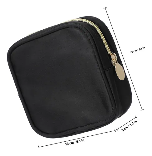Mini Bolsa De Maquillaje Transparente Con Cierre Frontal, Z
