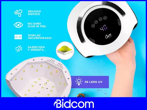 Lámpara De Uñas Uv Led 120w Gadnic +torno Eléctrico Manicura