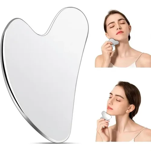 Piedra Gua Sha De Acero Inoxidable Para Masaje Facial, Antia