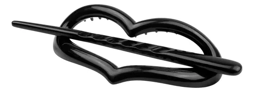 Hebillas Pasantes De Corazón De Pelo Para Rodete Pack X 12