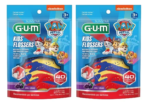 Gum Combo Kids Paw Patrol 40 Hilo Dental Con Mango 2 Uds