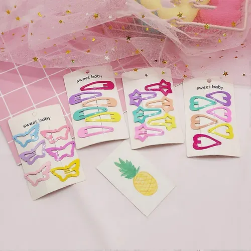 36 Broches Coloridos Y Encantadores Para El Pelo, Color Cara