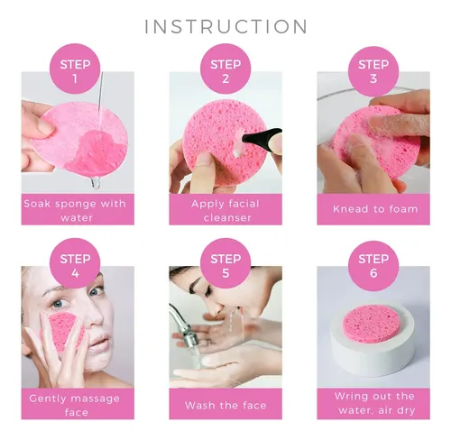 Gainwell Esponjas Faciales, Absorbentes, Set De 50 Ab