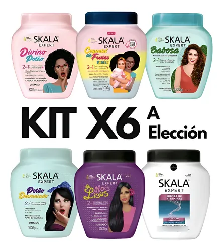 Combo A Elección X6 Crema Skala 1000gr Máscarilla Capilar
