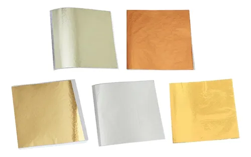 500 Hojas De Papel De Transferencia De Lámina De Oro De