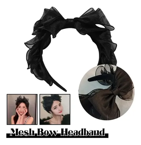Accesorios Para El Cabello Para Mujer Con Lazo Negro De Punt