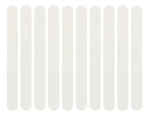 10 Limas Suaves 180/240 Recta Blanca Uñas Naturales L412