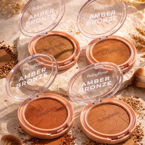 Bronzer Compacto En Polvo Amber Bronzer Ruby Rose 7grs