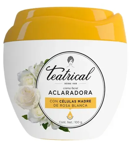 Teatrical Crema Facial Aclaradora Célula Madre 100g Pack X2u Momento de aplicación Día/Noche Tipo de piel Todo tipo de piel