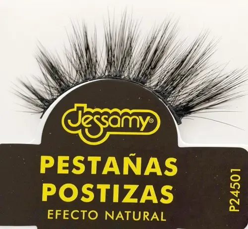 Pestañas Postizas 5D Jessamy Modelo P24500 Color Negro Sintético