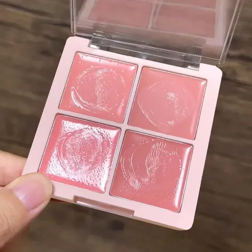 Paleta De 4 Rubores Coreanos Efecto Glow Natural Maquillaje