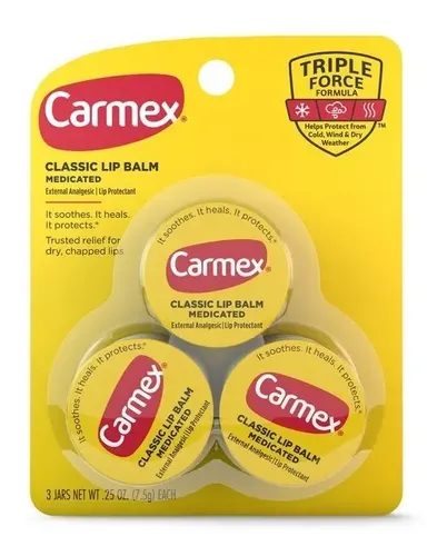 Carmex – Set X 3 – Bálsamo Labial En Lata – 15 Spf