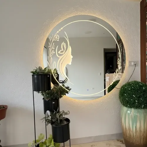 Espejo Circular Led 60cm Espejo Cálido Romántico Marco Diseño 6