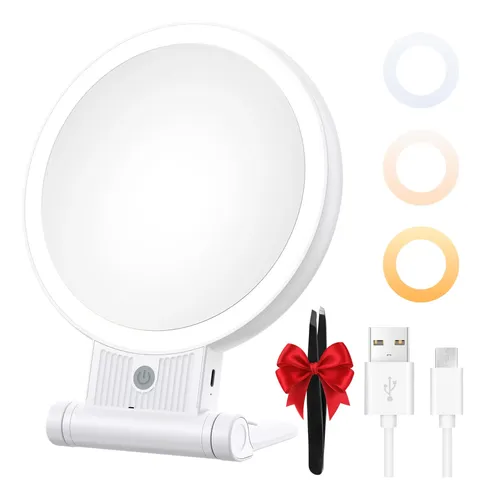 Espejo De Maquillaje Con Luz Led De Aumento De 1x/30x
