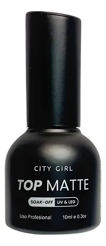 Top Coat Matte De 10ml City Girl Top Mate Premium