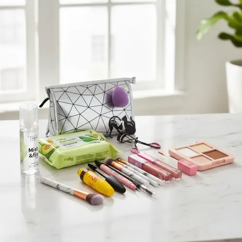 Kit Maquillaje Nude Mujer 12 Cosméticos Ideal Look Natural