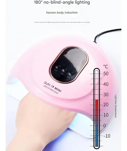Lámpara De Uñas Uv Led Sun19 72w Rosa, Secador Profesional