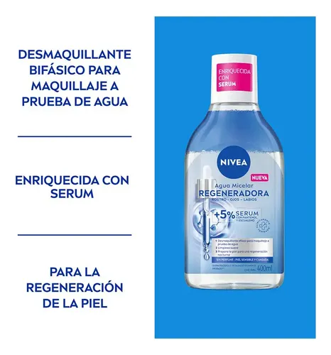 Nivea Agua Micelar X400 Regeneradora Con Serum X400 Ml