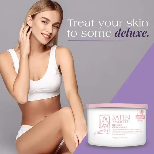 Cera Satin Smooth Deluxe Para Depilación En Crema 14 Oz