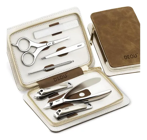 Deou 8-en-1 Set De Manicura Premium, Acero 420j2, Estuche