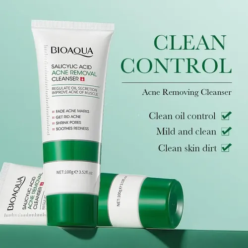 Bioaqua Crema Limpiador Acido Salicilico Antiacne Hidratante Todo Tipo De Piel