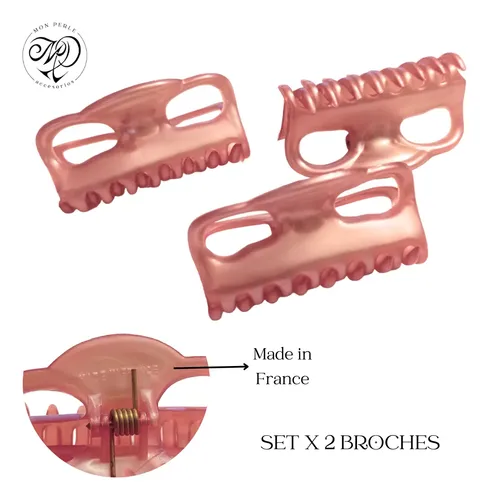 Broches Pelo Franceses Rosa Violeta Dorado Ganchos Clips