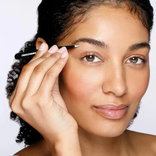 Pinza De Acero Inoxidable Precisión Para Cejas Negra