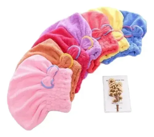 ` Juego Aleatorio De 2 Piezas De Gorros De Baño De Fibra U