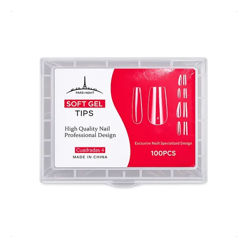 Paris Night Tips Soft Gel En Caja Por Medida 100u